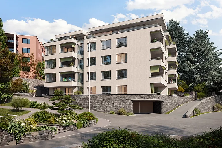Visualisierung Brunnhalde 12, Aussenansicht