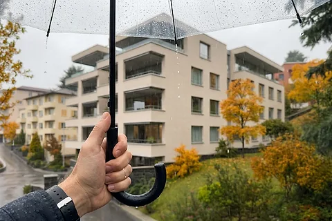 Szene aus dem Quartier rund um die Brunnhalde