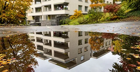 Szene aus dem Quartier rund um die Brunnhalde
