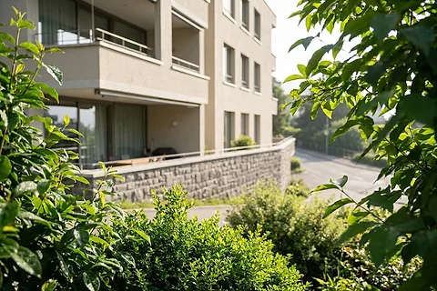 Szene aus dem Quartier rund um die Brunnhalde
