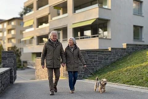 Szene aus dem Quartier rund um die Brunnhalde